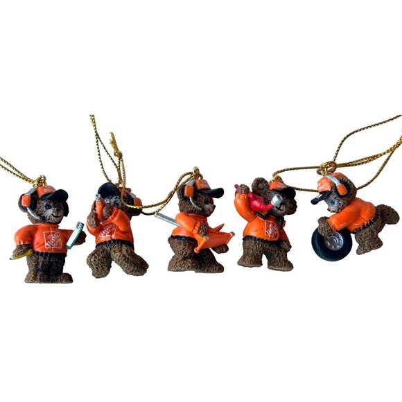 Trevco Brand NASCAR Tony Stewart #20 Set of 5 Bear Home Depot Ornaments (BOXED) - Picture 1 of 14